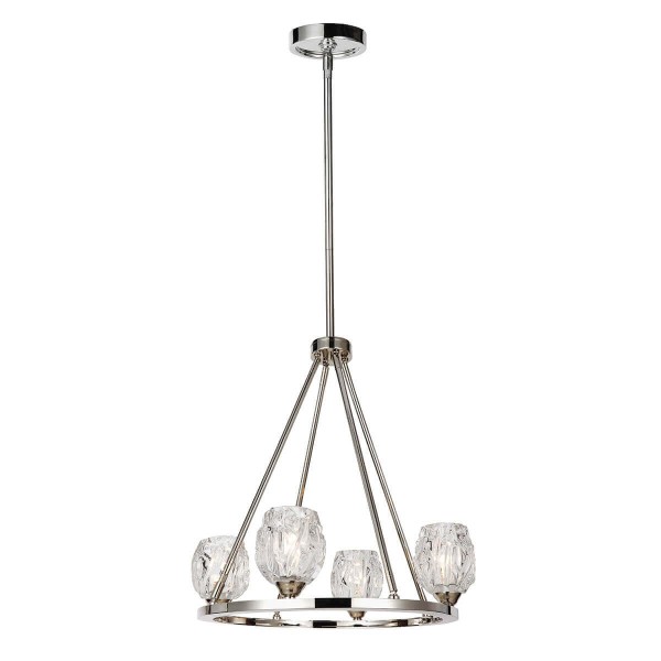 Elstead Rubin LED Kronleuchter G9 4-fach Poliertes Nickel