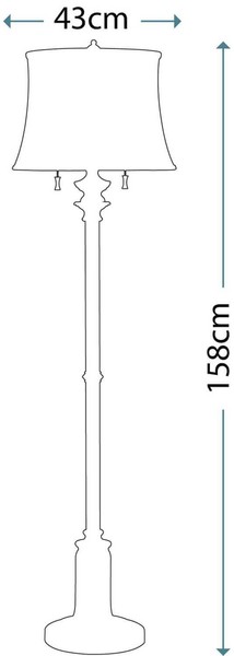 Elstead Stateroom Stehleuchte E27 2-fach Bali-Messing
