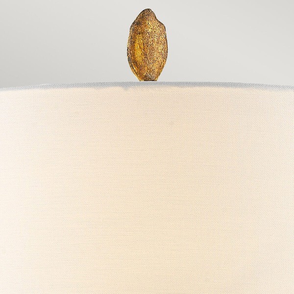 Elstead Audubon Park Tischleuchte E27 Gebeiztes Gold Creme