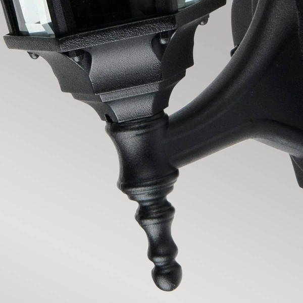 Elstead Ledbury Außen-Wandleuchte E27 Schwarz IP44