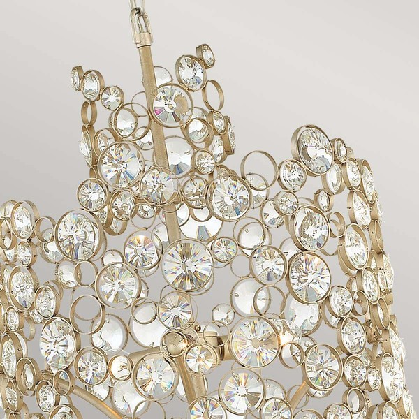 Elstead Anya Hängeleuchte E14 6-fach Blattsilber