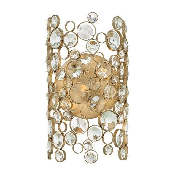 Elstead Anya Wandleuchte E14 2-fach Blattsilber