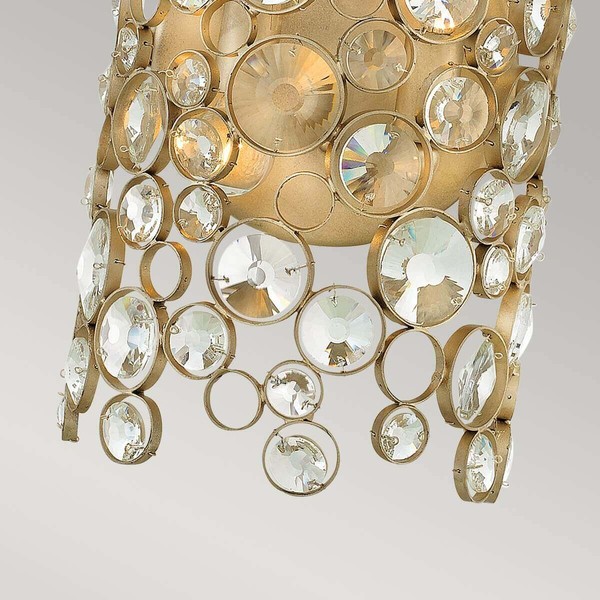 Elstead Anya Wandleuchte E14 2-fach Blattsilber