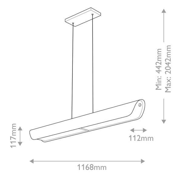 Elstead Arco LED Pendelleuchte Schwarzes Oxid Schwarz Oxid