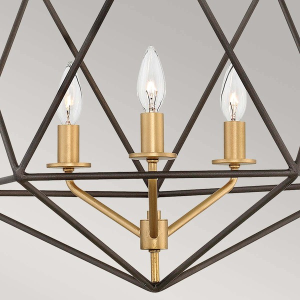 Elstead Astrid Hängeleuchte E14 3-fach Metallische, matte Bronze