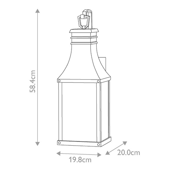 Elstead Beacon Hill Außenwandleuchte E14 2-fach Museum Schwarz IP44