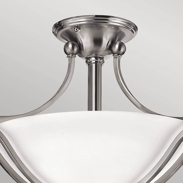 Elstead Bolla Deckenleuchte E27 2-fach 36cm Nickel gebürstet