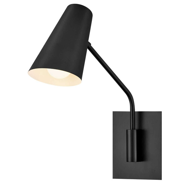 Elstead Bray Wandleuchte E27 schwenkbar Schwarz Stahl 43cm