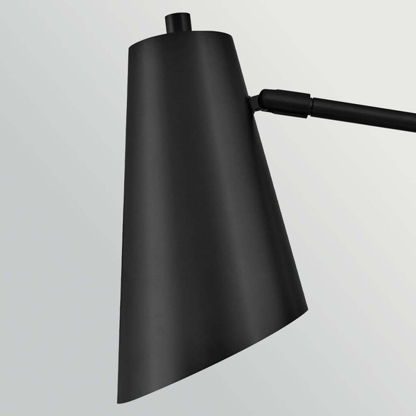 Elstead Bray Wandleuchte E27 schwenkbar Schwarz Stahl 43cm