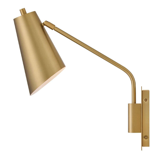 Elstead Bray Wandleuchte E27 schwenkbar Messing lackiert Stahl 43cm