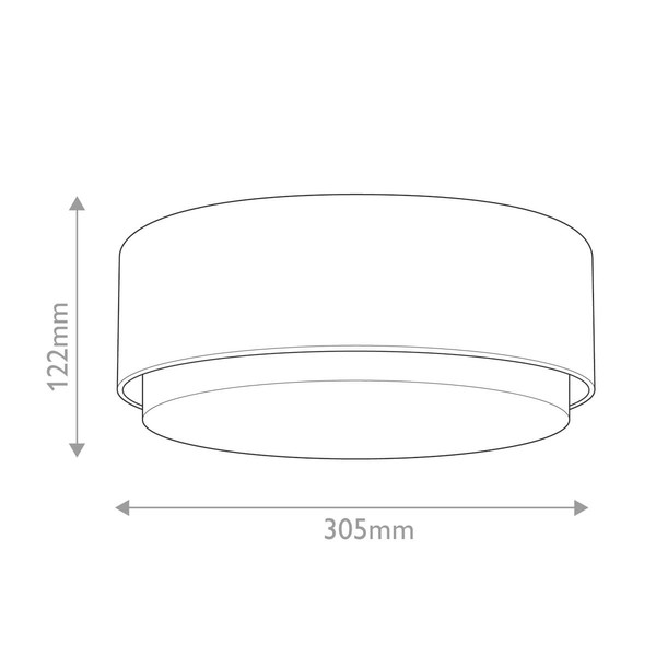 Elstead Cedric Deckenleuchte E27 2-fach Lackiertes Messing Opal