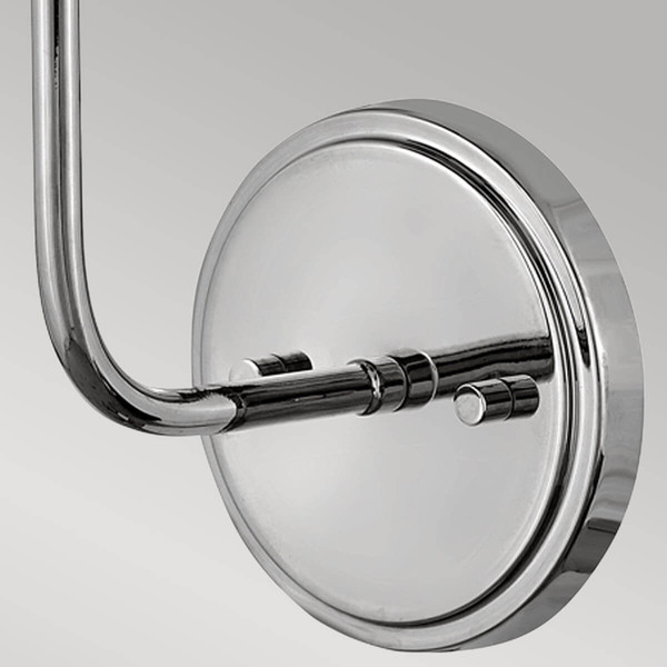 Elstead Clarke Wandleuchte E27 Nickel poliert und weißer Metallschirm Weiß