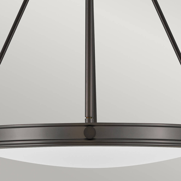 Elstead Collier Pendelleuchte E14 4-fach Schwarzes Oxid Glas klar mit Luftbläschen