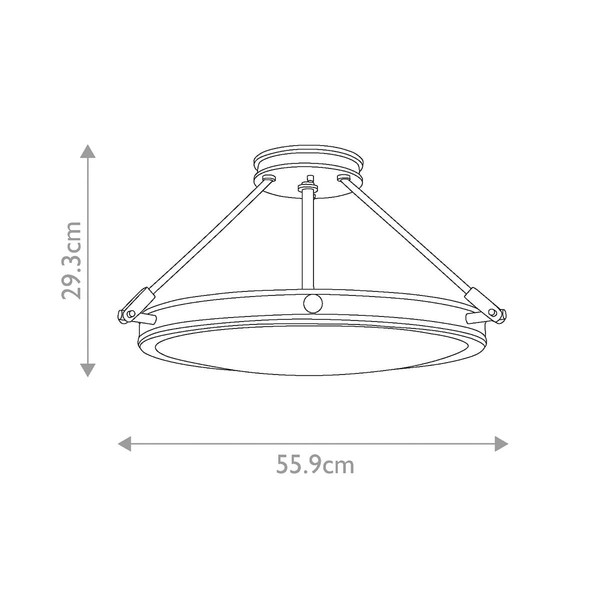 Elstead Collier Deckenleuchte E14 4-fach Schwarzes Oxid Glas klar mit Luftbläschen