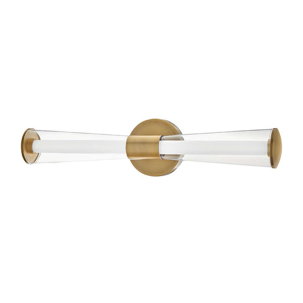 Elstead Elin LED Bad-Wandleuchte dimmbar IP44 warmweiss 22W Messing lackiert 58cm