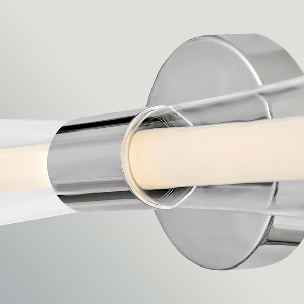 Elstead Elin LED Bad-Wandleuchte dimmbar IP44 warmweiss 22W Chrom poliert Stahl 58cm