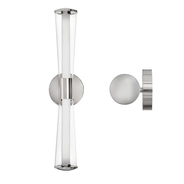 Elstead Elin LED Bad-Wandleuchte dimmbar IP44 warmweiss 22W Chrom poliert Stahl 58cm