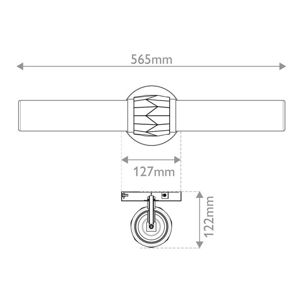 Elstead Ellison Wandleuchte E27 2-fach Schwarz mit Nickel gebürstet Glas klar IP44