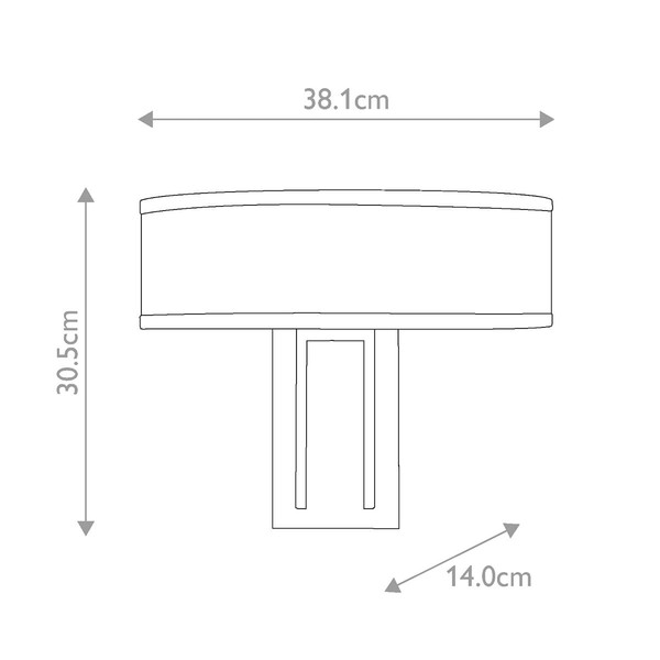 Elstead Hampton Wandleuchte E14 2-fach Gebürstetes Messing Weiß