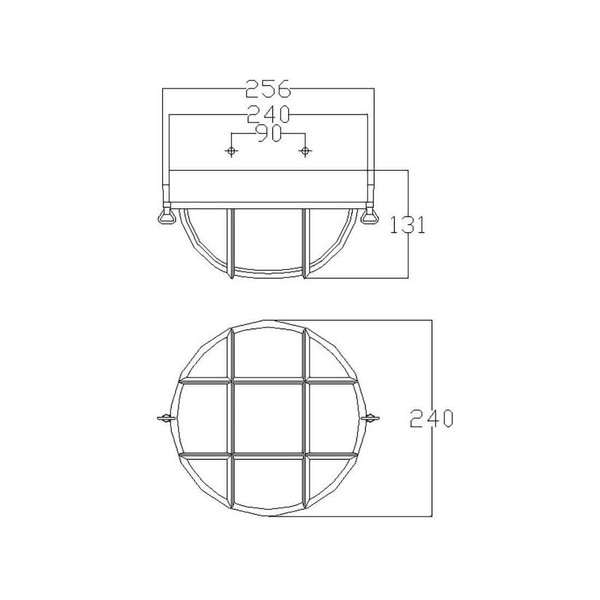 Elstead Marina Außen-Deckenleuchte E27 2-fach Silber IP44