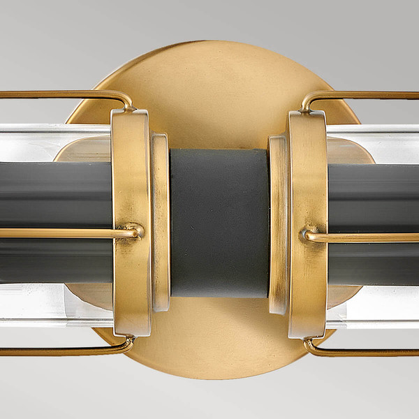 Elstead Masthead Wandleuchte E27 2-fach Heritage Messing und Schwarz IP44