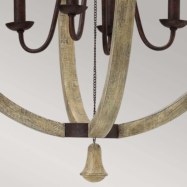 Elstead Middlefield Kronleuchter E14 4-fach Eisenrost