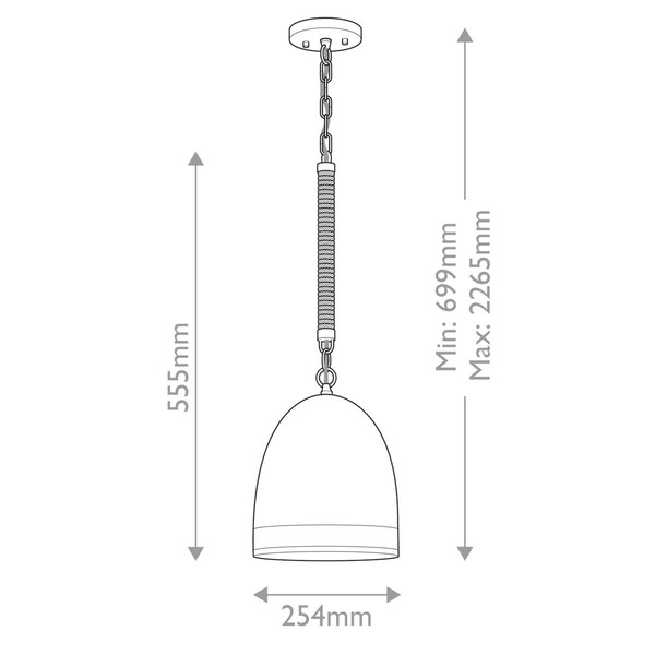 Elstead Nash Pendelleuchte E27 Antikes Nickel Off-White