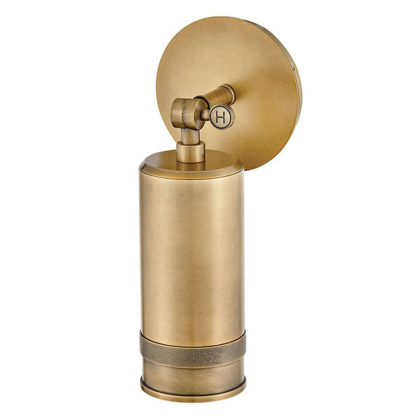 Elstead Pratt LED Außenwandstrahler GU10 IP44 schwenkbar Heritage-Messing Alu Klarglas 32cm