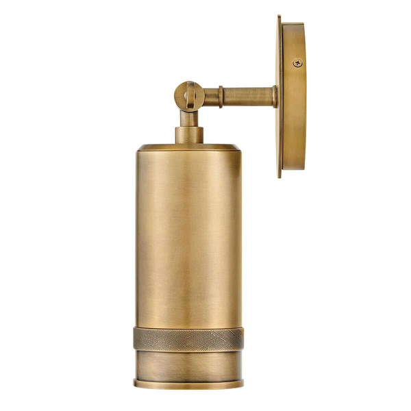 Elstead Pratt LED Außenwandstrahler GU10 IP44 schwenkbar Heritage-Messing Alu Klarglas 32cm