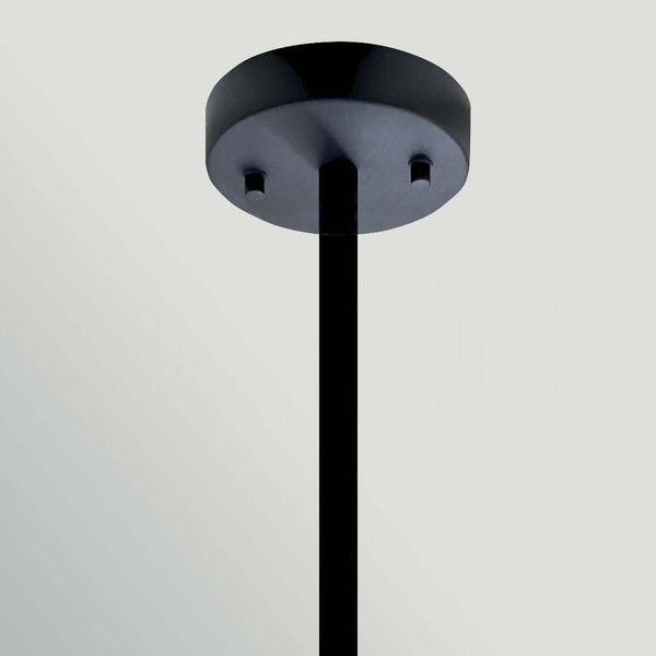 Elstead Sabina Pendelleuchte 3-flammig E27 Schwarz Stahl Stoffschirm Ø38cm Made in UK