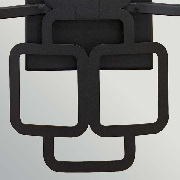 Elstead Sabina Wandleuchte 2-flammig E14 Schwarz Stahl Stoffschirm 42cm Made in UK