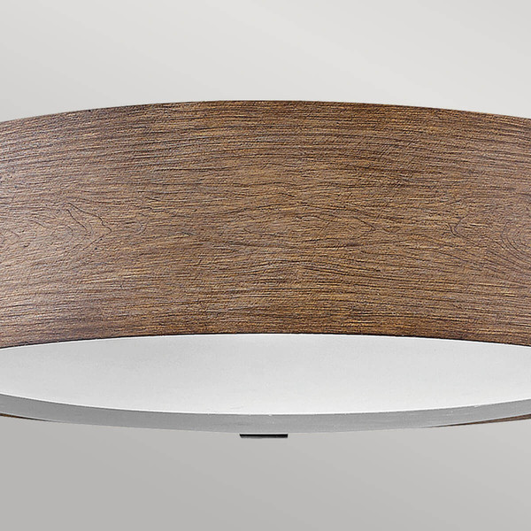 Elstead Sawyer Außen-Deckenleuchte E14 3-fach Sequoia-Holzoptik mit rostfarbenen Eisenakzenten Holzoptik IP44