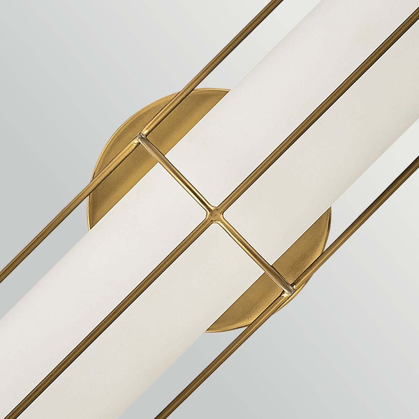 Elstead Saylor LED Bad-Wandleuchte dimmbar IP44 warmweiss 23,5W Heritage-Messing Stahl Opalglas 61cm