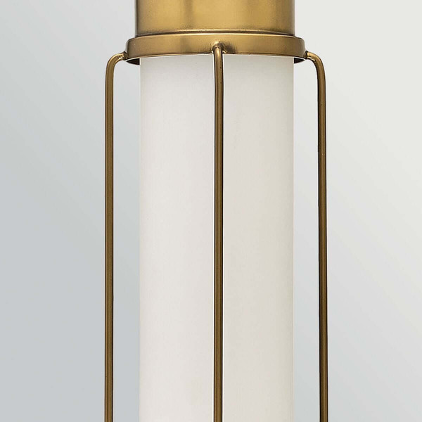 Elstead Saylor LED Bad-Wandleuchte dimmbar IP44 warmweiss 23,5W Heritage-Messing Stahl Opalglas 61cm