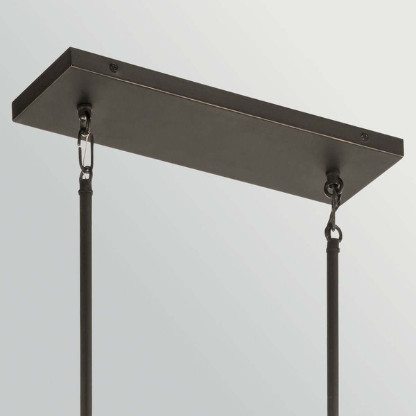 Elstead Aberdeen Pendelleuchte 3-flammig E27 Altbronze-Grau Stahl Klarglas 106cm