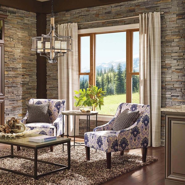 Elstead Ahrendale Kronleuchter E27 4-fach Amboss-Eisen