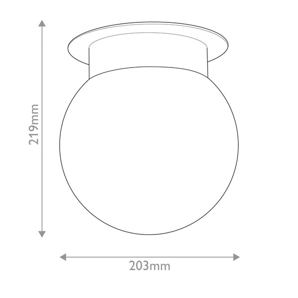 Elstead Albers Deckenleuchte E27  Schwarz Opalglas