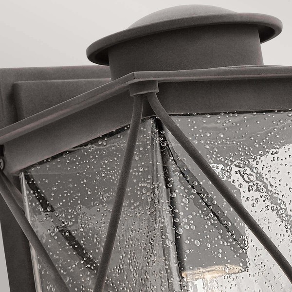 Elstead Argyle Außen-Wandleuchte E27 32cm Verwittertes Zink IP44