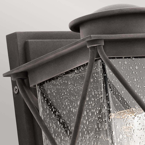 Elstead Argyle Außen-Wandleuchte E27 26cm Verwittertes Zink IP44