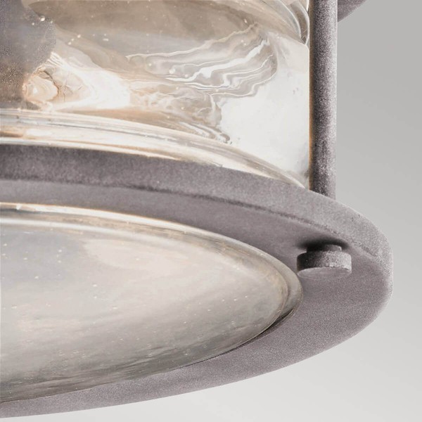 Elstead Ashland Bay Außen-Deckenleuchte E27 Verwittertes Zink IP44