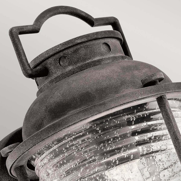 Elstead Ashland Bay Außen-Wandleuchte E27 35cm Verwittertes Zink IP44