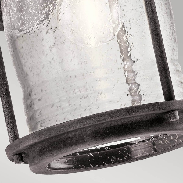 Elstead Ashland Bay Außen-Wandleuchte E27 35cm Verwittertes Zink IP44