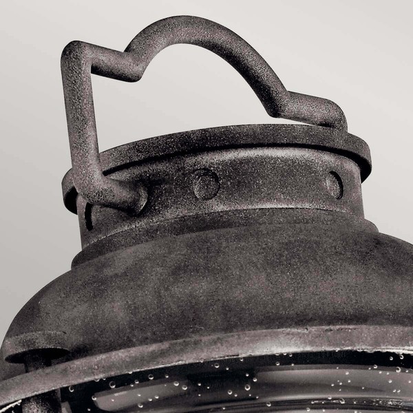 Elstead Ashland Bay Außen-Stehleuchte E27 Verwittertes Zink IP44