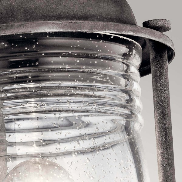 Elstead Ashland Bay Außen-Stehleuchte E27 Verwittertes Zink IP44