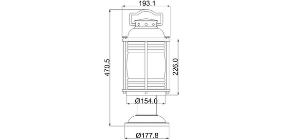 Elstead Ashland Bay Außen-Stehleuchte E27 Verwittertes Zink IP44
