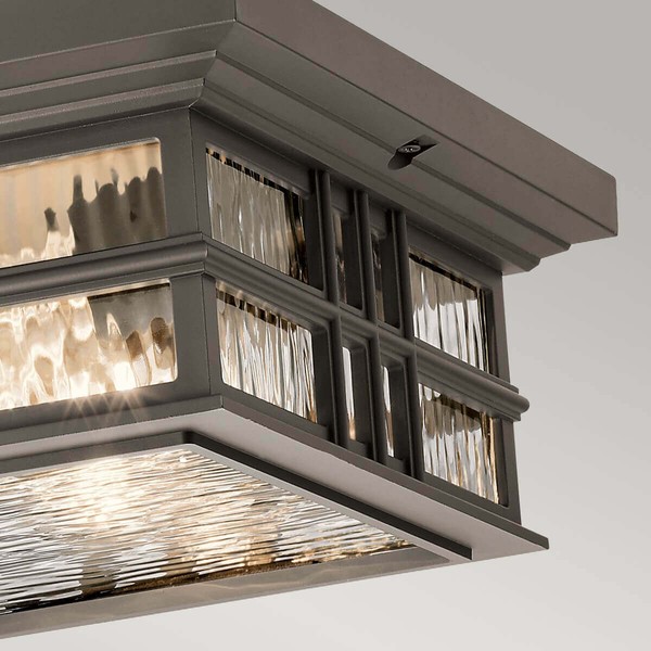 Elstead Beacon Square Außen-Deckenleuchte E27 2-fach Ältere Bronze IP44 Anti-Meerwasser