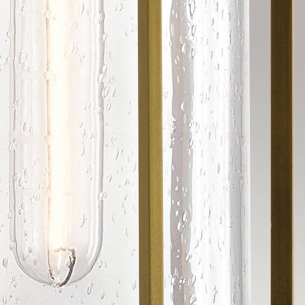 Elstead Camillo Außenwandleuchte E27 Lackiertes Naturmessing IP44