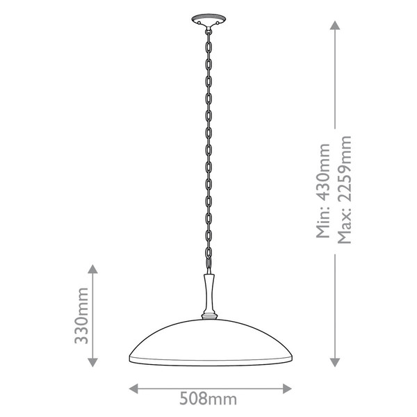 Elstead Delarosa Pendelleuchte E27  Weiß und Champagnerbronze Weiß