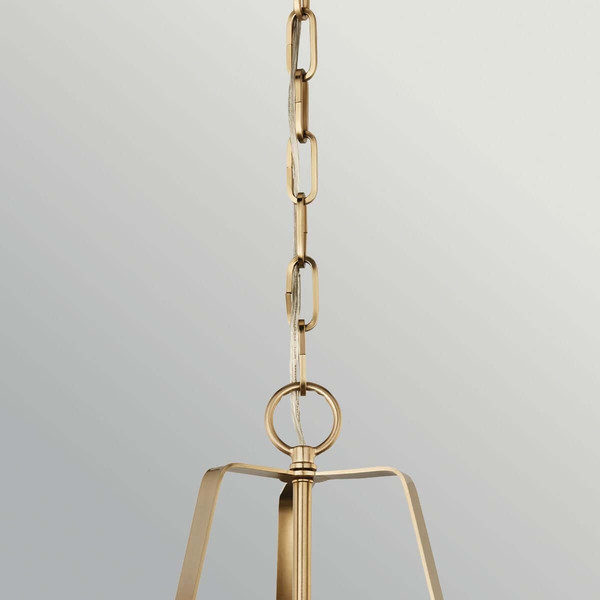 Elstead Etcher Pendelleuchte E27 Champagnerbronze Stahl Satinglas Ø33cm