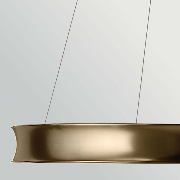 Elstead Larousse LED Pendelleuchte dimmbar warmweiss 110W Champagnerbronze Stahl Ø100cm
